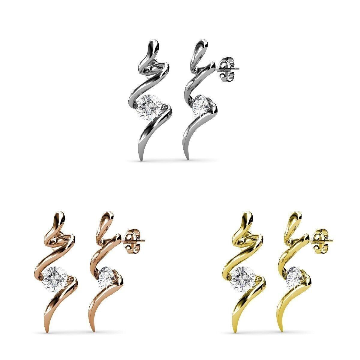 Orecchini a spirale LOT - Oro, Oro rosa, Argento