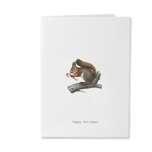 Tokyomilk Happy Holidays Squirrel  - Greeting Card