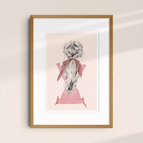 Affiche d'art illustration portrait A4 "Girl in Summer" - tirages limités et signés