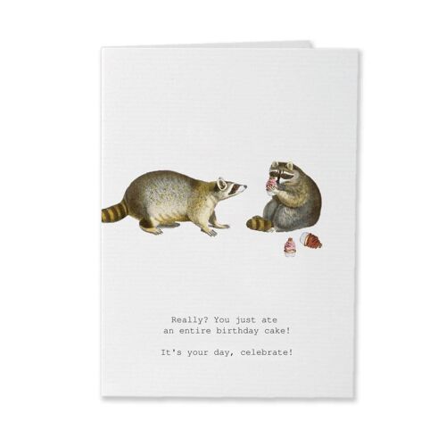 Tokyomilk Raccoons Your Day  - Greeting Card