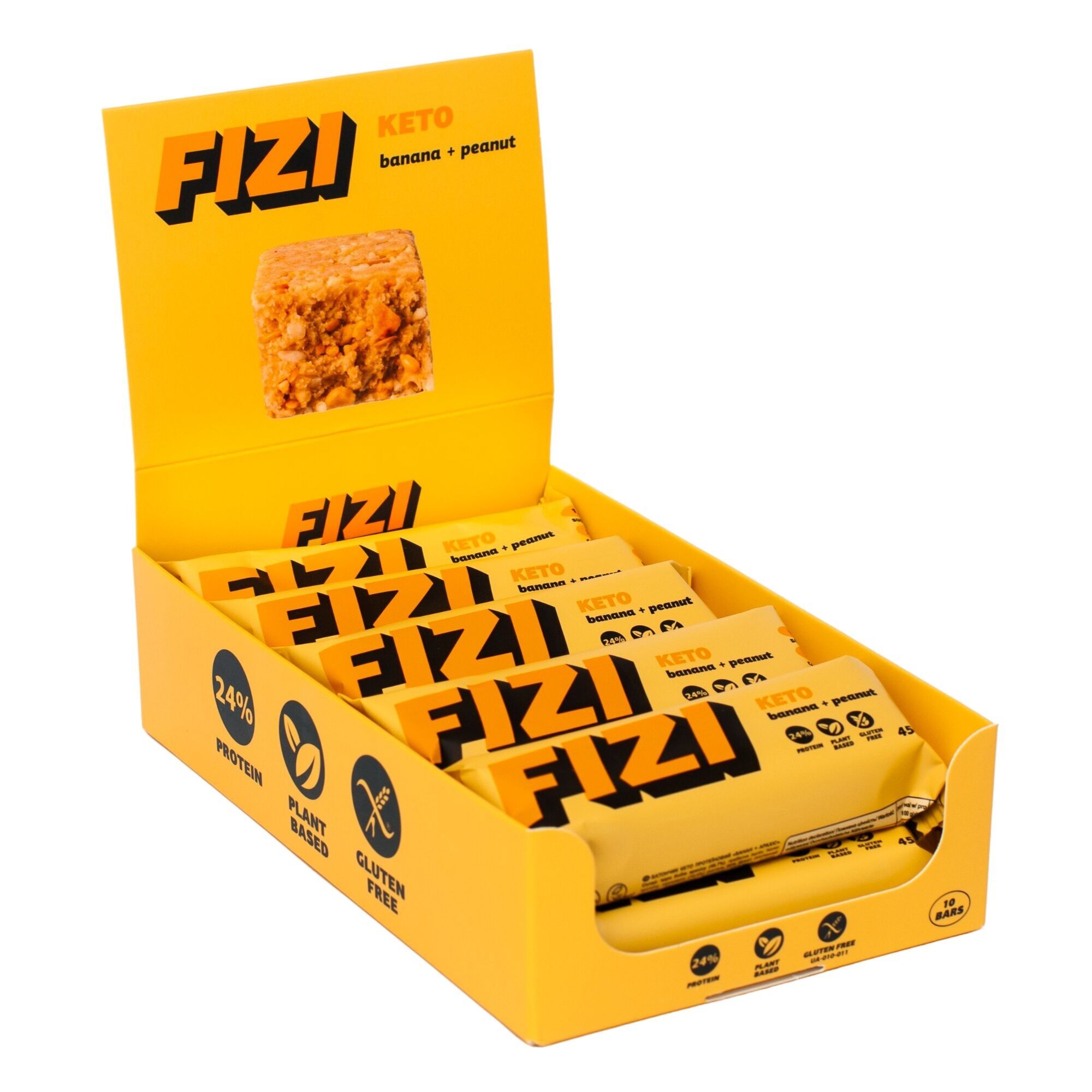 KETO VEGAN GLUTEN FREE BAR "BANANA + PEANUT" 45g