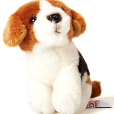 Beagle Plushie, sitting - 12 cm (height) - Keywords: dog, pet, plush, plush toy, stuffed animal, cuddly toy