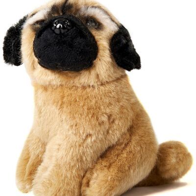 Mops Plushie, sitzend - 12 cm (Höhe) - Keywords: Hund, Haustier, Plüsch, Plüschtier, Stofftier, Kuscheltier