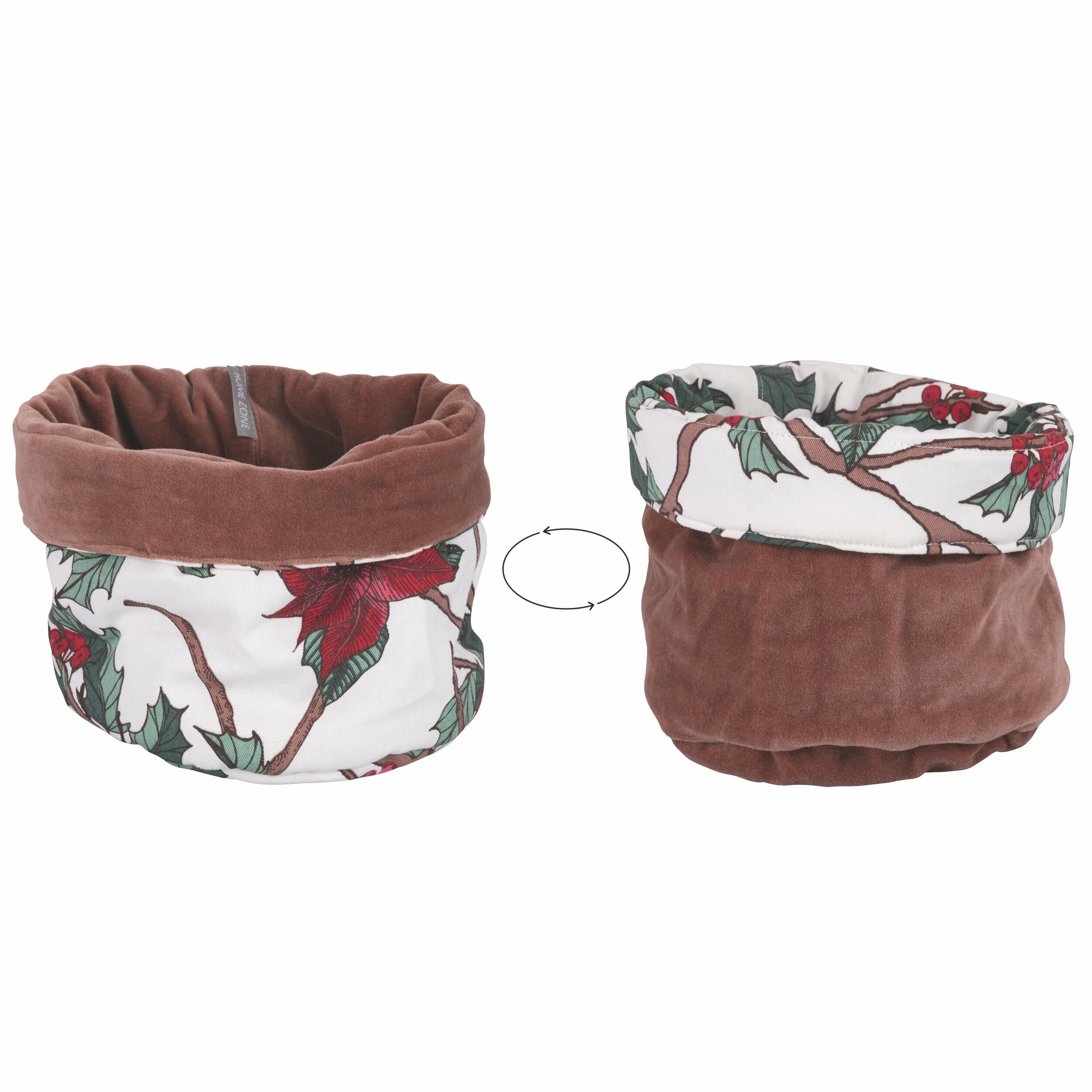 Sac à pain de Noël en coton inversé, Noël Traditionnel