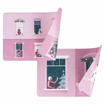 Reversible Christmas placemat, XMas Pink