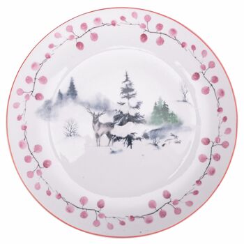 Service de table en porcelaine 18 pièces, 6 couverts, décoration de Noël, Village de Noël 4