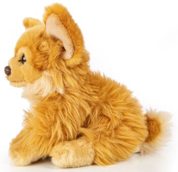 Chihuahua, assis (marron) - 18 cm (longueur) - Mots clés : chien, animal de compagnie, peluche, peluche, peluche, peluche 2