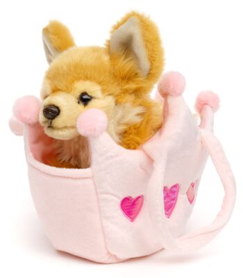 Chihuahua (marron) - Avec sac princesse - 18 cm (longueur) - Mots clés : chien, animal de compagnie, peluche, peluche, peluche, peluche 1