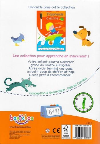 LIVRE - APPRENDRE A LIRE L'HEURE (STYLO EFFACABLE) 2