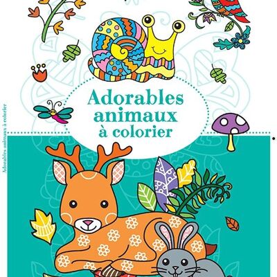 LIBRO - ANIMALES ADORABLES PARA COLOREAR