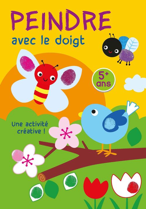 LIVRE - PEINDRE AVEC LE DOIGT - LE PAPILLON 5+