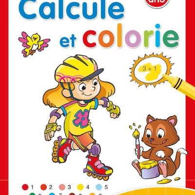 LIBRO - CALCULAR Y COLOREAR - NIÑA 6+