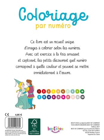 LIVRE - COLORIAGE PAR NUMERO LE DRAGON 1-20 2