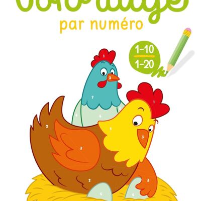 LIBRO - COLOREAR POR NÚMEROS: LA GALLINA