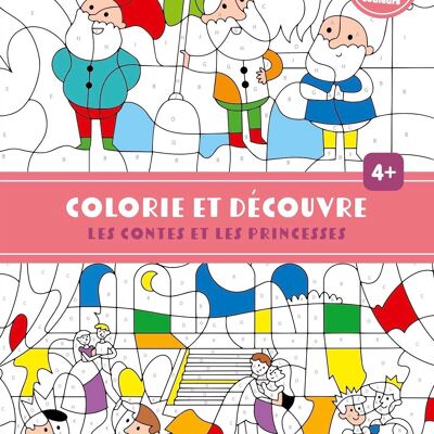 BOOK - COLOR AND DISCOVER: TALES AND PRINCESSES