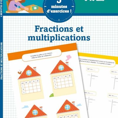 LIVRE - 5 minutes d'exercice "Fractions et multiplications"