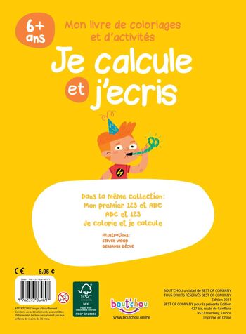 LIVRE - LIVRE -s de coloriage et d'activités : je calcule et j'écris 6 ans + 2