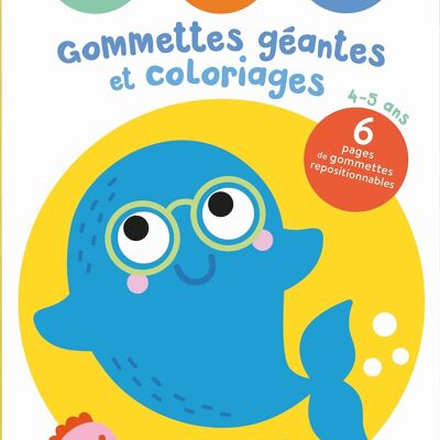 BOOK - ABC giant stickers and fish coloring pages