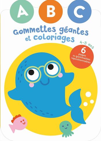 LIVRE - ABC gommettes géantes et coloriages poisson 1