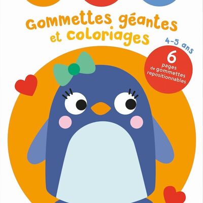 LIBRO - Pegatinas gigantes del ABC y dibujos de pingüinos para colorear