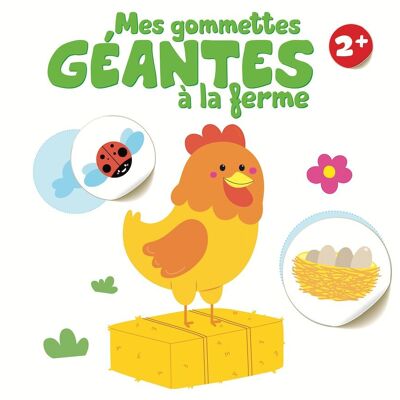 LIVRE - Mes gommettes géantes à la ferme poule