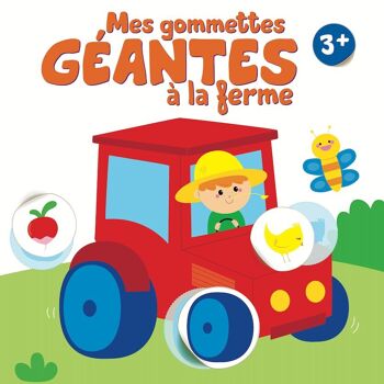 LIVRE - Mes gommettes géantes à la ferme tracteur 1