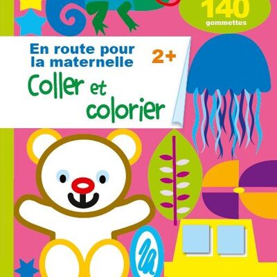 LIVRE - En route pour la maternelle coller et colorier 2+