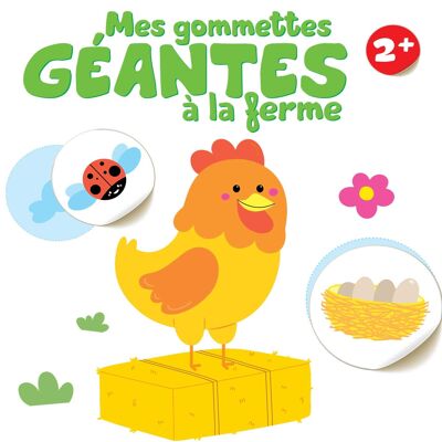 LIVRE - Mes gommettes géantes à la ferme 2+ Poule