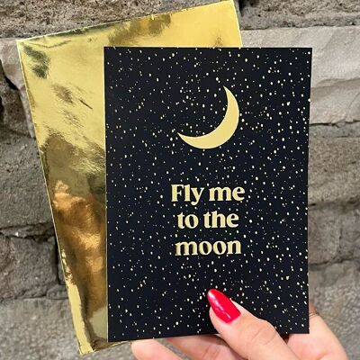 Carte De Voeux Fly Me To The Moon