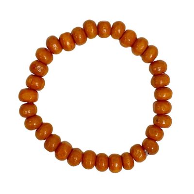 bracelet en bois orange