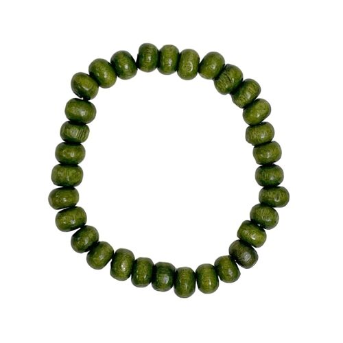 hout armbandje olive