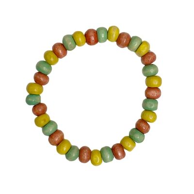 bracelet en bois multicolore