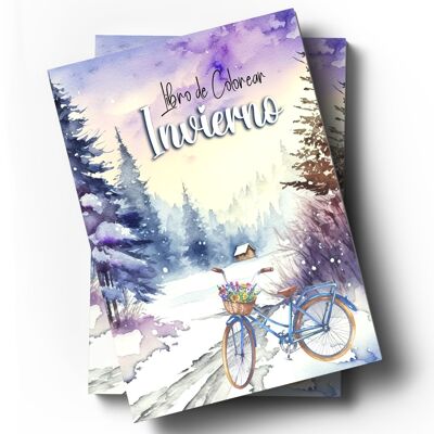 Libro colorear - Invierno - Con escenas relajantes para coloristas avanzados