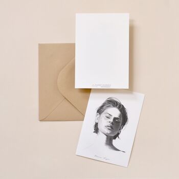 Set de 3 Cartes postales A6 - collection "Femmes Noir & Blanc" 3