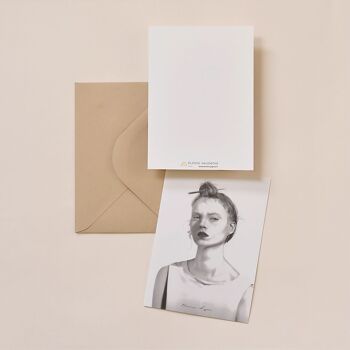Set de 3 Cartes postales A6 - collection "Femmes Noir & Blanc" 4