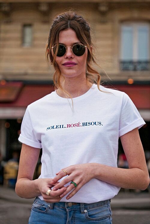 T-shirt "Soleil rosé bisous"