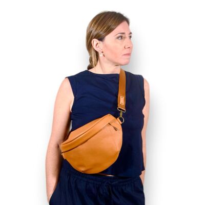 Sac banane Cobo - Cuir Camel