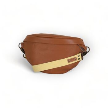 Sac banane Cobo - Cuir Camel 8