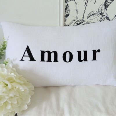 Amour cotton gauze cushion cover