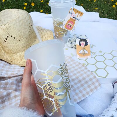 Bee Happy Kit, Tasse – Favorit und Bienennadeln