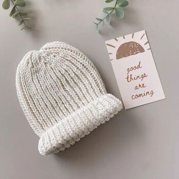 Chapeau en tricot épais pour bébé, cadeaux de Pâques de base biologiques faits à la main 2