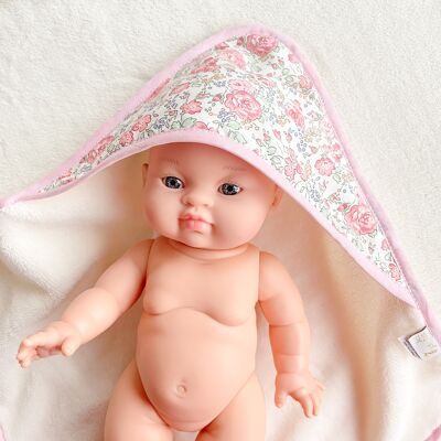 Capa de baño para bebé floral rosa