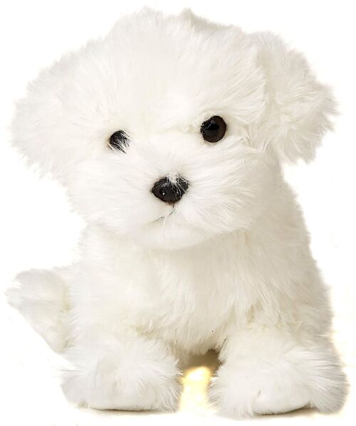 Malteser Hund (ohne Leine) - 26 cm (Länge) - Keywords: Hund, Haustier, Plüsch, Plüschtier, Stofftier, Kuscheltier