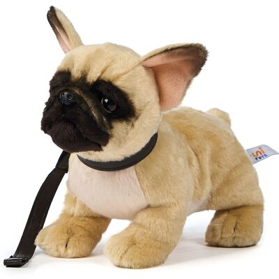 French Bulldog (beige) - With leash - 26 cm (length) - Keywords: dog, pet, plush, plush toy, stuffed toy, cuddly toy