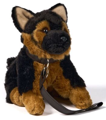 Chiot berger allemand, assis - Avec laisse - 18 cm (hauteur) - Mots clés : chien, animal de compagnie, peluche, peluche, peluche, peluche 1