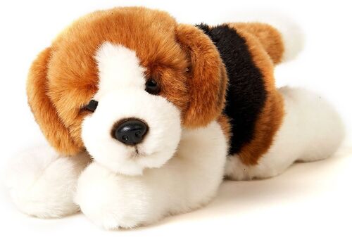 Beagle Welpe, liegend - 24 cm (Länge) - Keywords: Hund, Haustier, Plüsch, Plüschtier, Stofftier, Kuscheltier