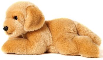 Chiot Golden Retriever, couché - 24 cm (longueur) - Mots clés : chien, animal de compagnie, peluche, peluche, peluche, peluche 2