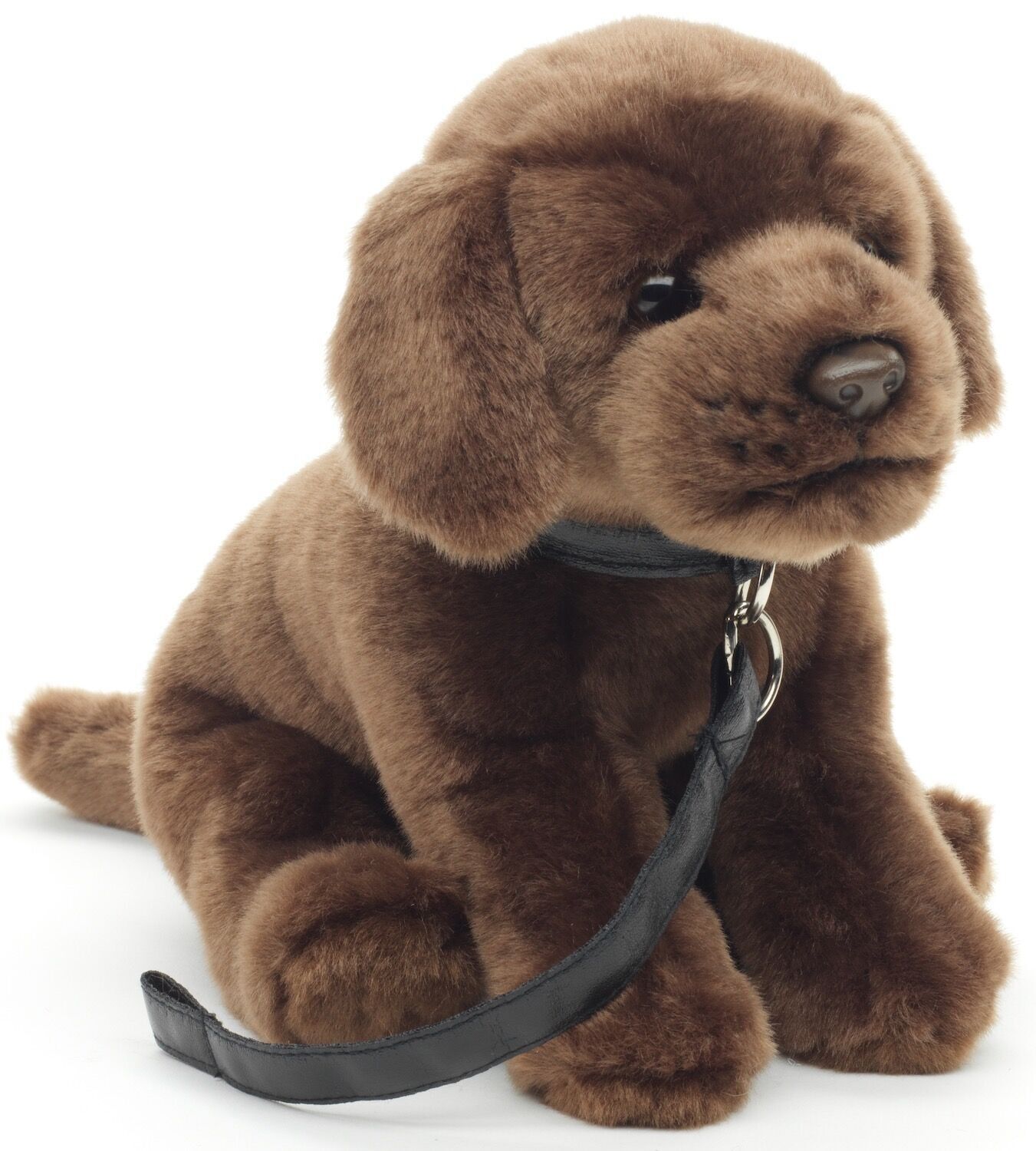 Cachorro labrador (marrón) - Con correa - 23 cm (alto) - Palabras clave: perro, mascota, peluche, peluche, peluche, peluche
