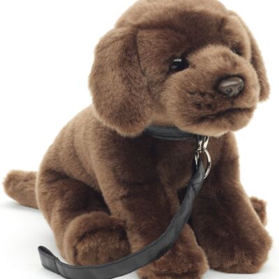 Labrador Welpe (braun) - Mit Leine - 23 cm (Höhe) - Keywords: Hund, Haustier, Plüsch, Plüschtier, Stofftier, Kuscheltier