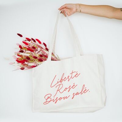 Bolso tote Liberté, Rosé, beso salado